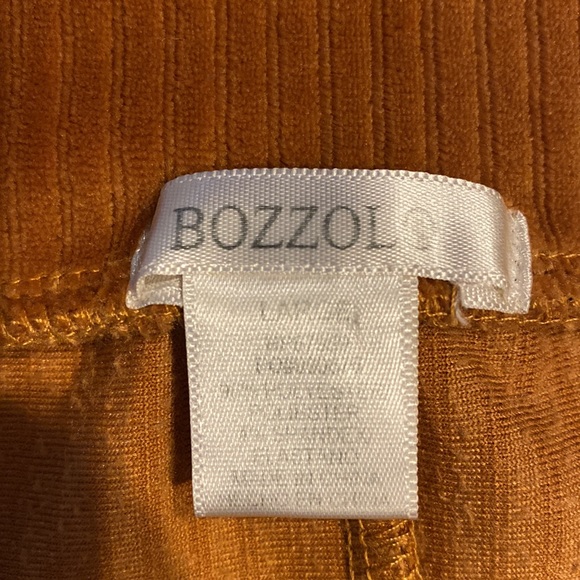 Bozzolo Copper Velour Ribbed Zip Front High Rise Shorts Women’s Size Large - Picture 5 of 7